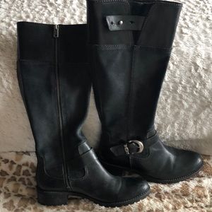 Timberland tall black boots 9